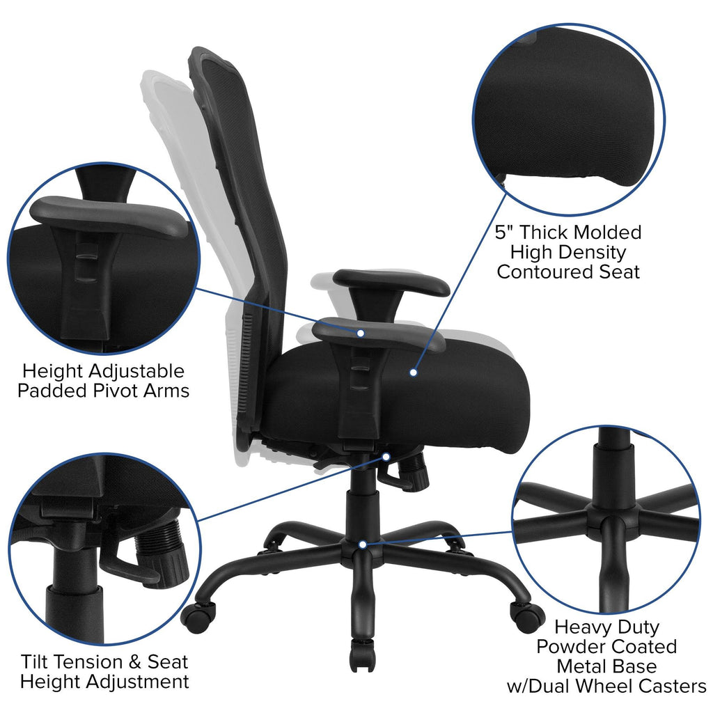 Black Mesh Swivel Ergonomic Office Chair U3898