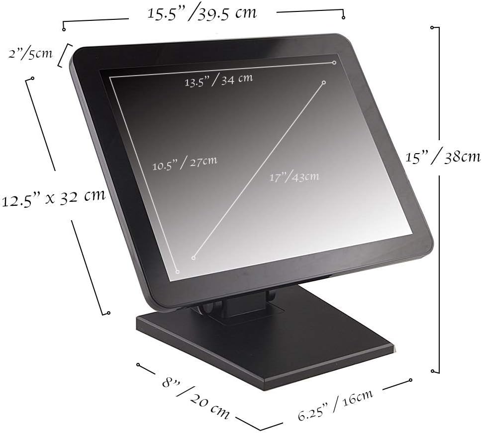 17-Inch Capacitive LED Backlit Multi-Touch Monitor, VGA and HDMI Input W430