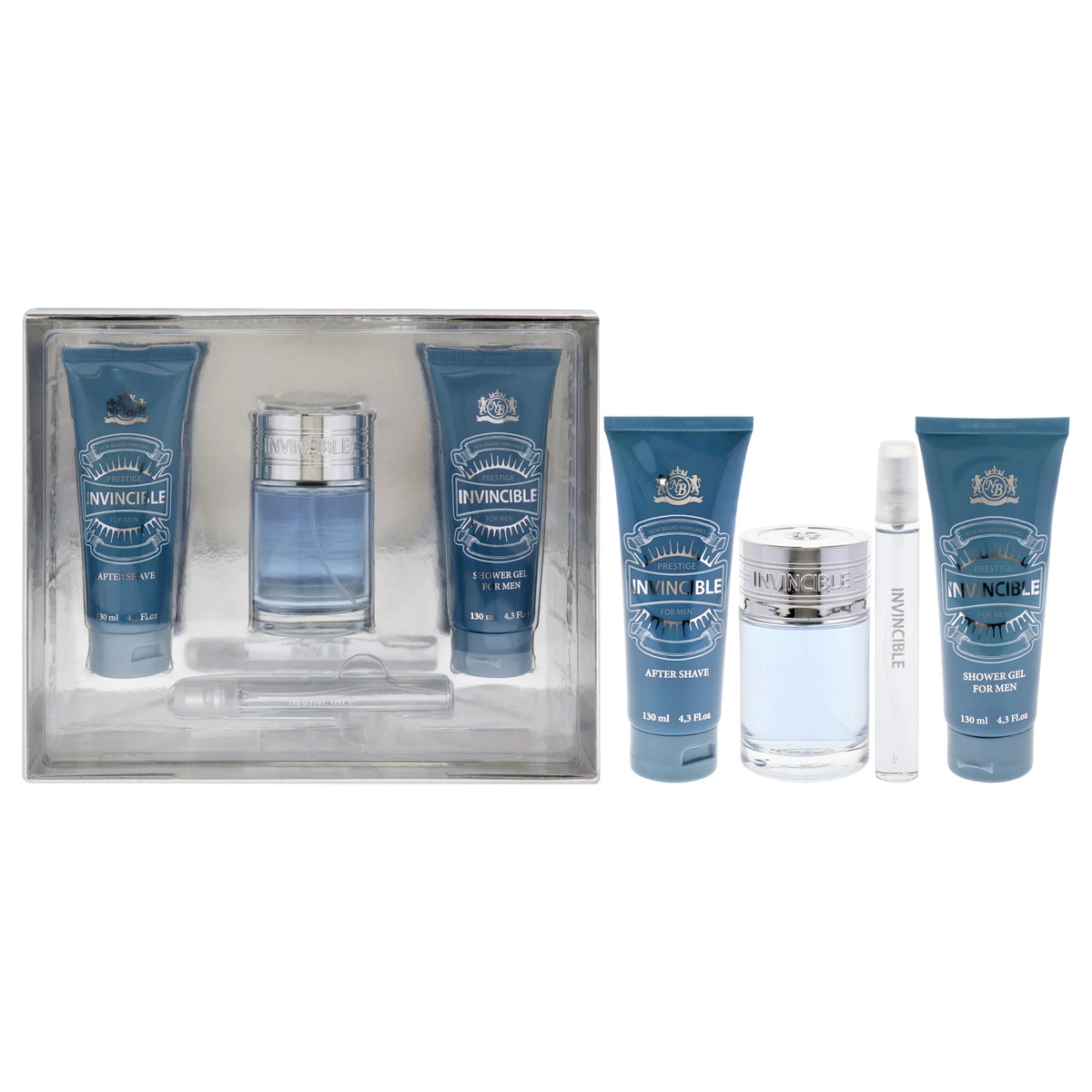 4 Pc Gift Set EDT Spray After Shave Shower Gel Q9426