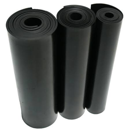 Nitrile Sheets 1/4 in x 22 in x 3 ft W x 10 ft L Black C5551