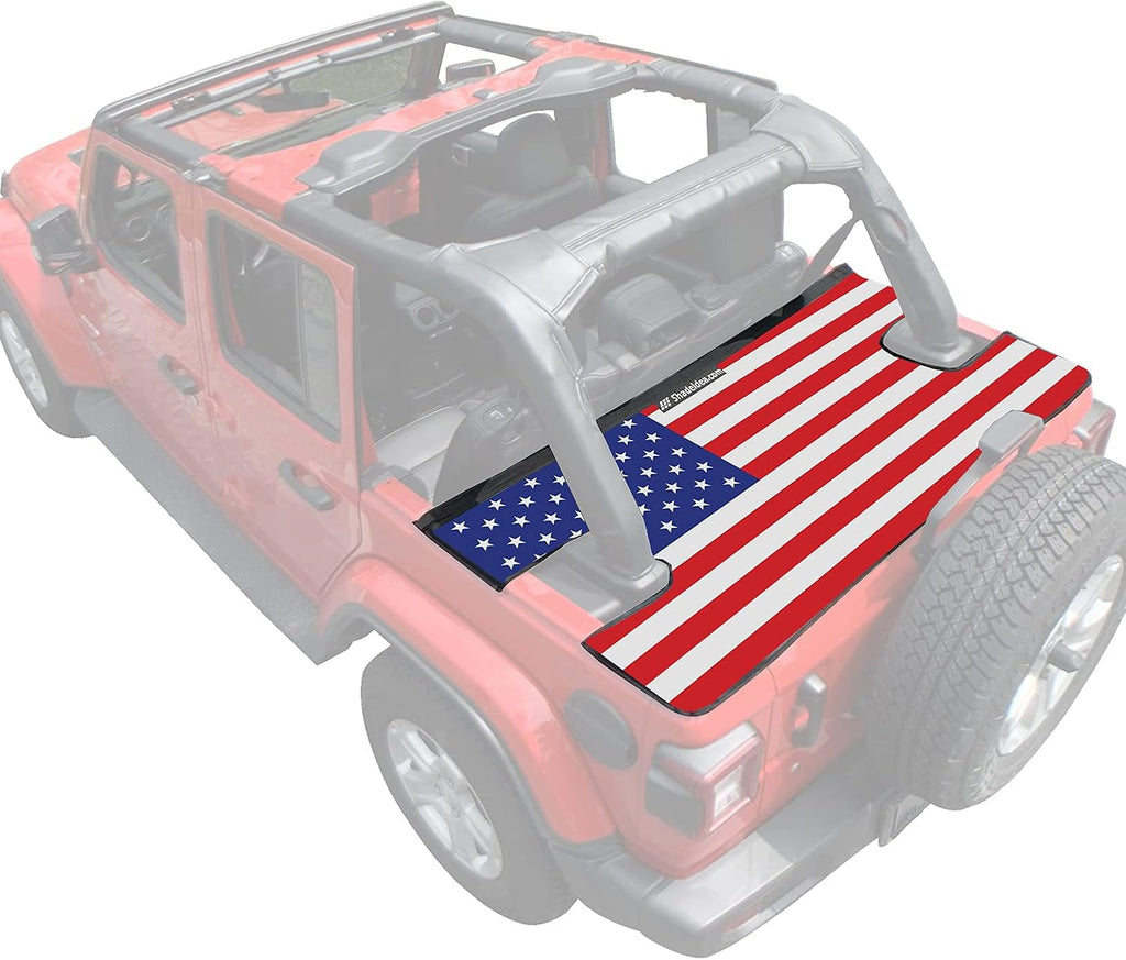 Black Vinyl Tonneau Cover for Jeep Wrangler JK Unlimited 4 Door Rear Trunk Cargo P1124