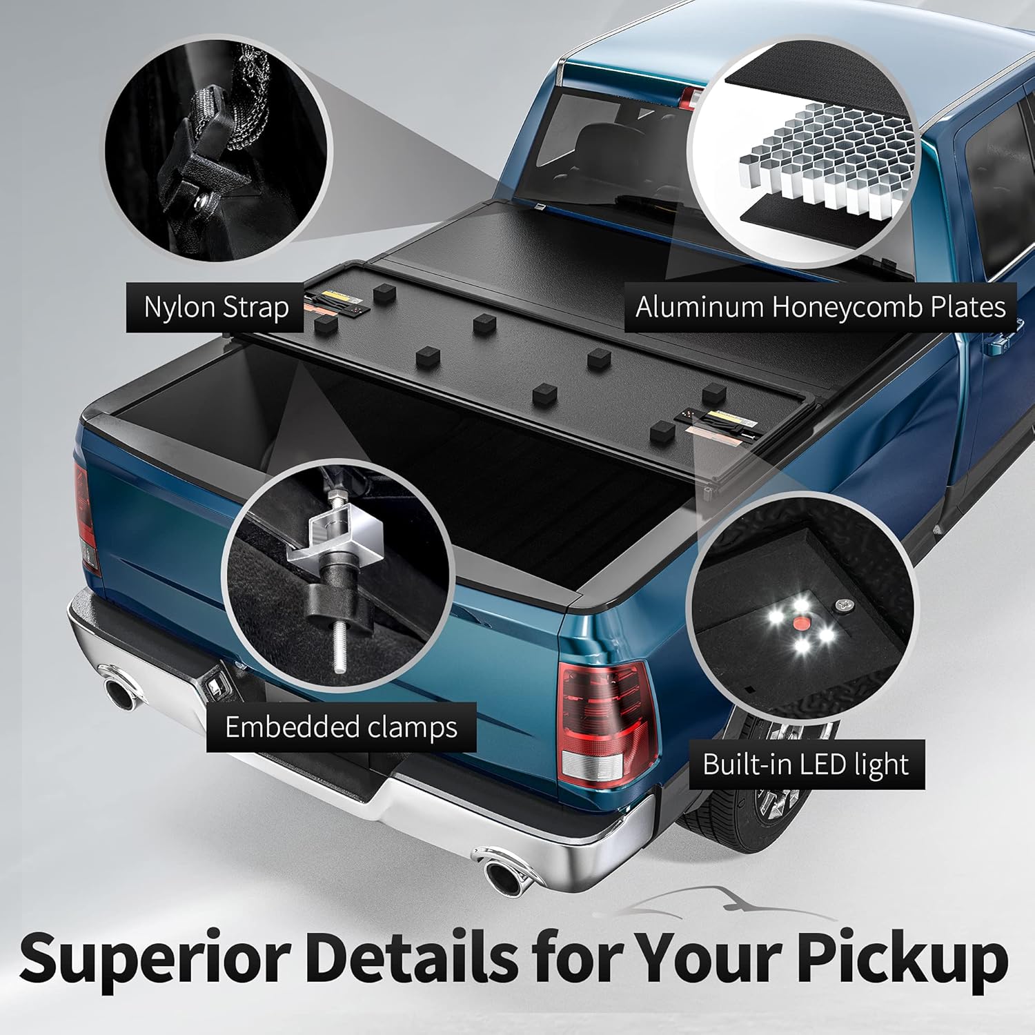 Hard Tri-fold Truck Bed Tonneau Cover X702