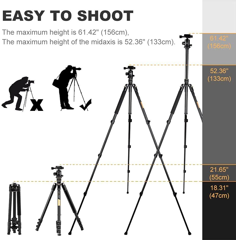 62'' Aluminum Camera Tripod with Ball Head O481