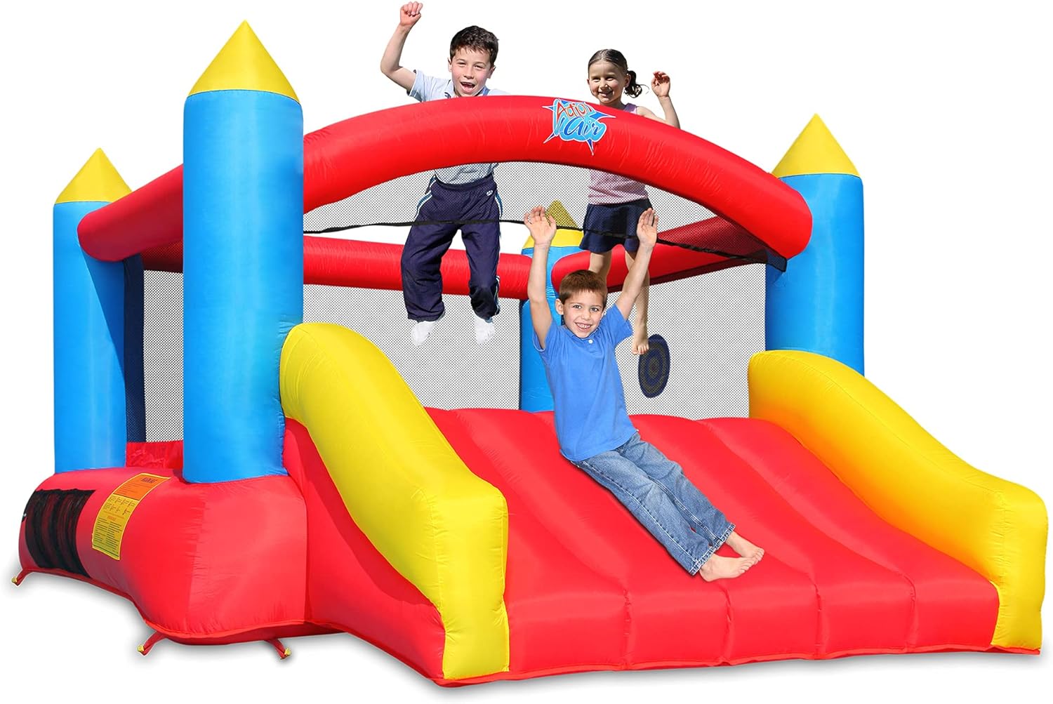 Bounce House with Slide, Inflatable Bouncer with Air Blower P14208