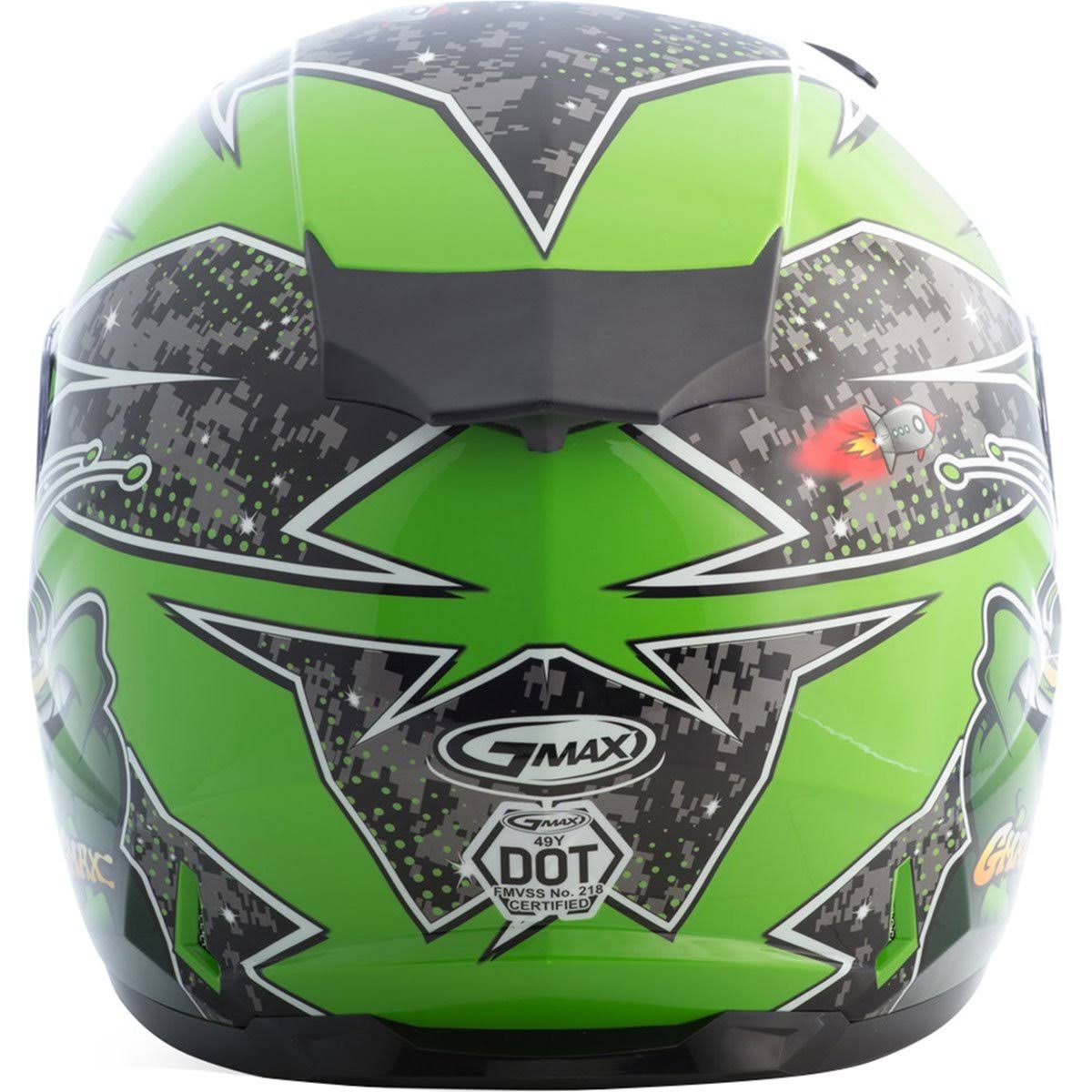 Full Face Alien Helmet Black/Blue K506