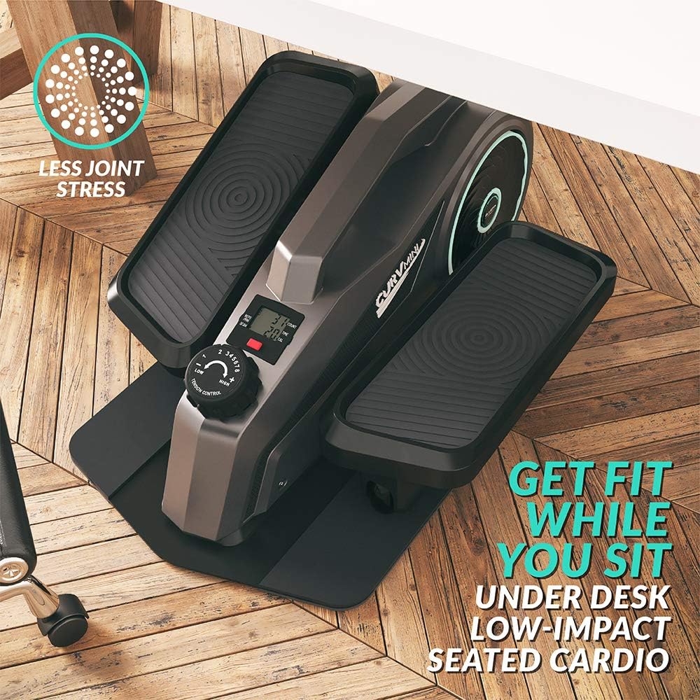 Seated Under Desk Elliptical Trainer with Adjustable Resistance E2985
