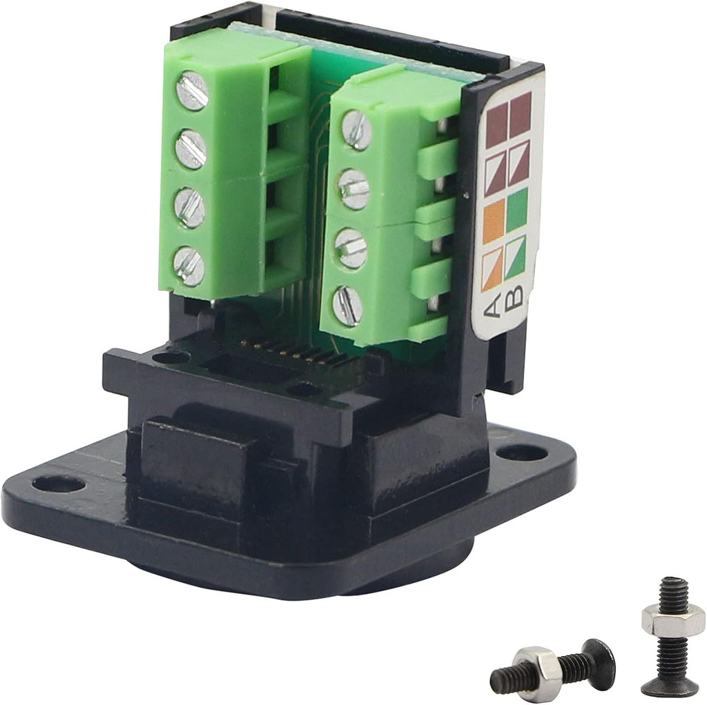 Black RJ45 Panel Mount Keystone Jack M519