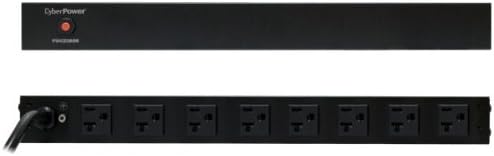 Basic PDU, 100-125V/20A, 8 Outlets, 1U Rackmount Pack of 2 X4615