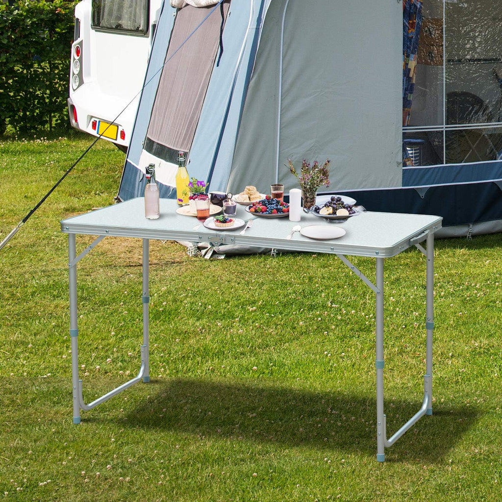 47 Aluminum Lightweight Portable Camping Table with Carry Handle F41734