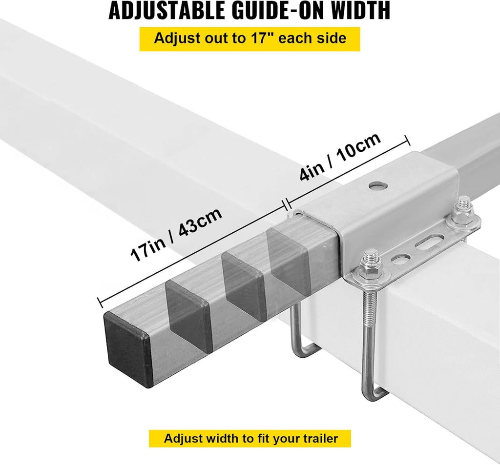 Galvanized Steel Trailer Guide-on with PVC Tube Covers, 40", 2PCS E517