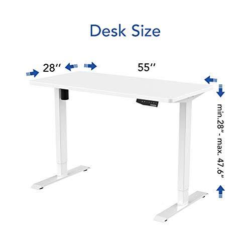 Large Electric Stand Up Desk 55 x 28 Inches T9937