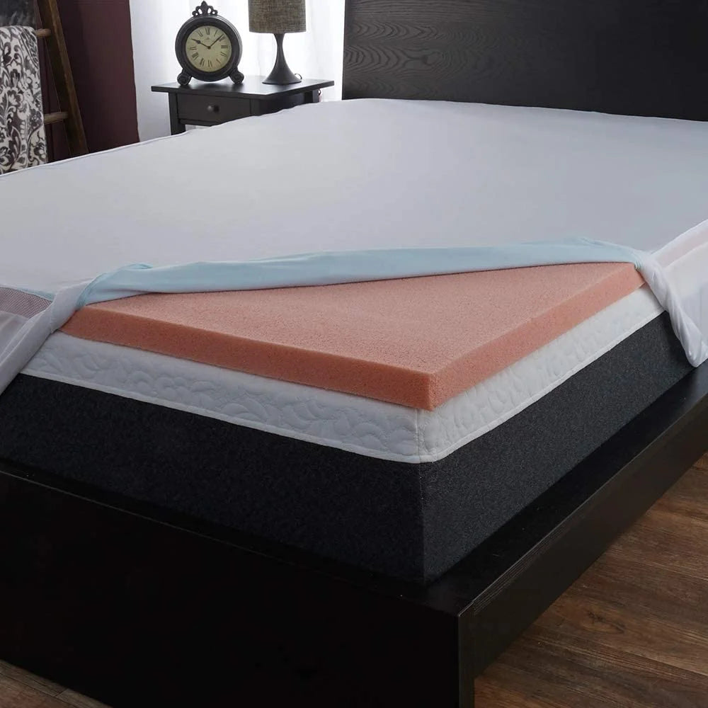 2" Tranquility Foam Mattress Topper with Cover, Queen W797