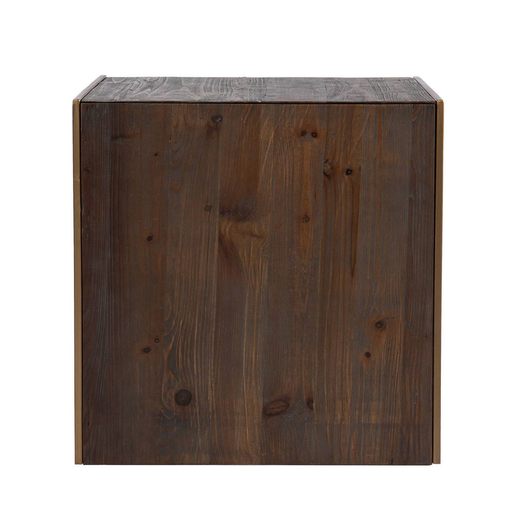 Set of 2 Reclaimed Wood Nested Accent Tables X104644