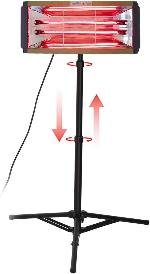 2000W Shortwave Infrared Paint Curing Lamp with Bracket Z4678