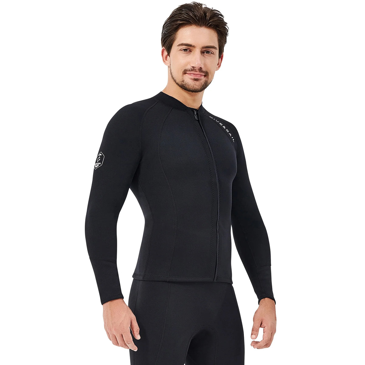 2mm Neoprene Front Zipper Wetsuits Jacket Long Sleeves H135448