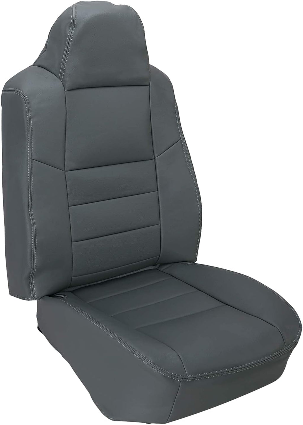 Faux Leather Seat Covers Sets Medium Flint Gray V938238