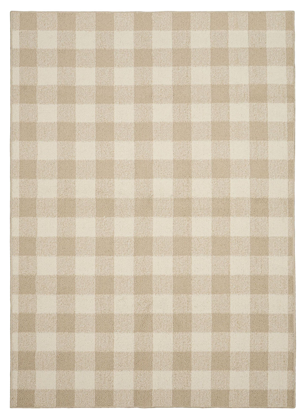 Tan/Ivory Buffalo Plaid 7 ft. x 10 ft. Area Rug T98053