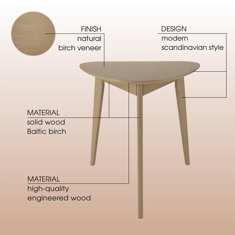 Birch Solid Wood Triangular Table E8410