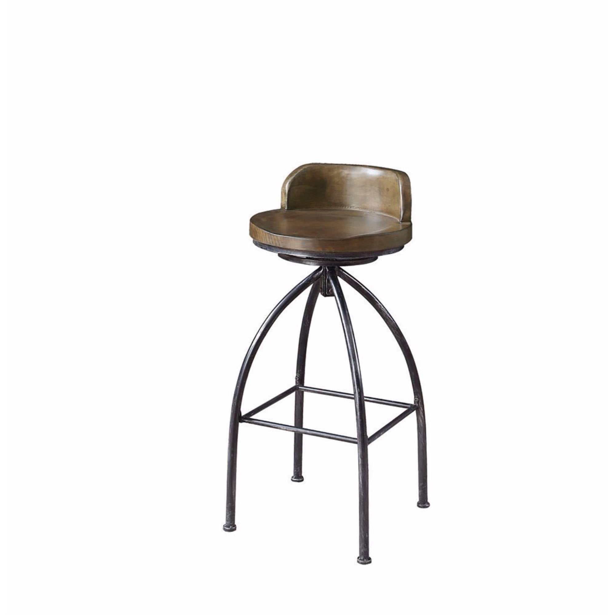 Brown & Black Bar Height Stool I65022