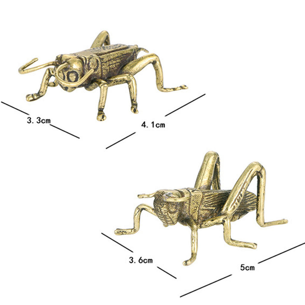 Brass Cricket Statue Desktop Ornament S14367