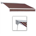 12 ft. Retractable Awning, Burgundy & Tan U6269