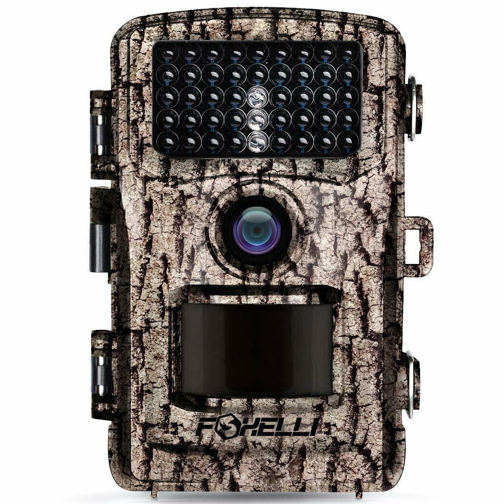 Foxelli Trail Camera 14MP 1080p Full HD Wildlife Scouting Hunting Camera with Motion Activated Night Vision, 120° Wide Angle Lens, 42 IR L A846