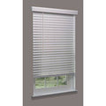 Cordless Faux Wood Blind, White, 23-3/4x22w x 4 C36649