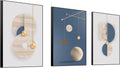 3 Piece Framed Canvas Wall Art Set Multicolor Geometric Abstract L4135
