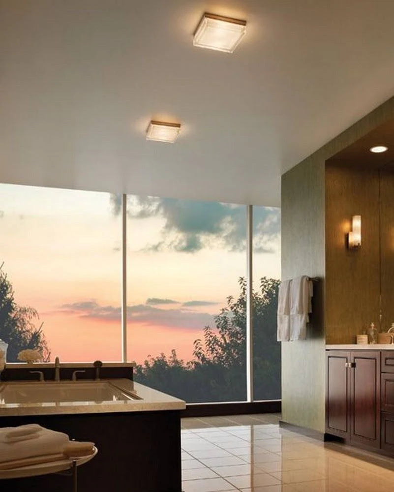 Aged Brass Two Light Flush Mount R5193