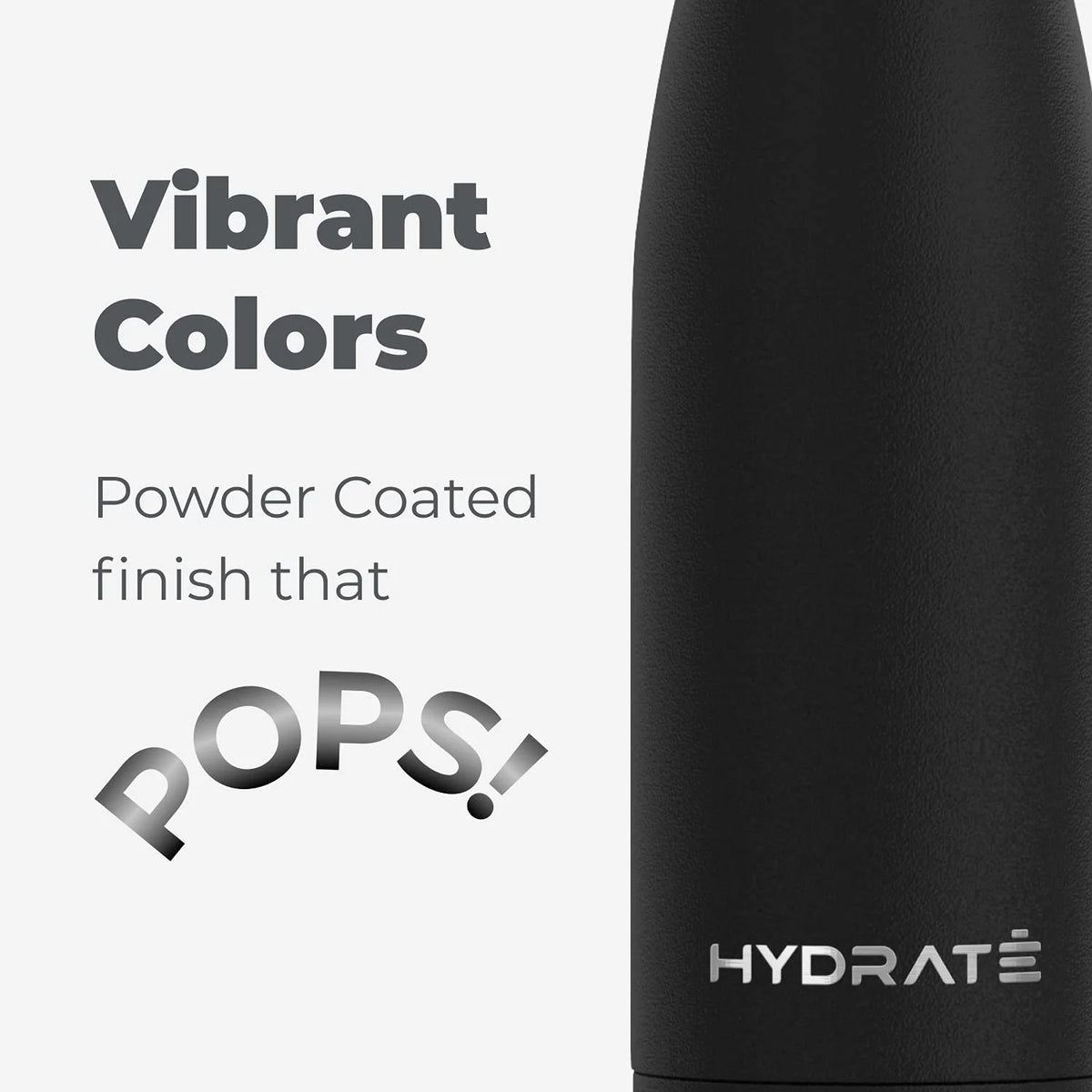 Carbon Black Stainless Steel Water Bottle 500ml Insulated Reusable V64842