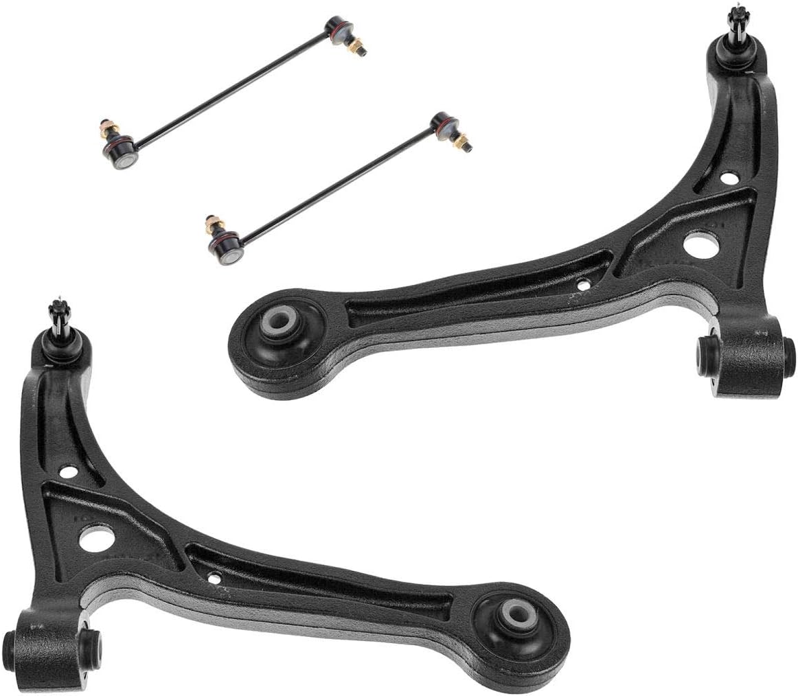 2 Front Lower Control Arm with Ball Joint Assemblies and 2 Sway Bar End Links U102