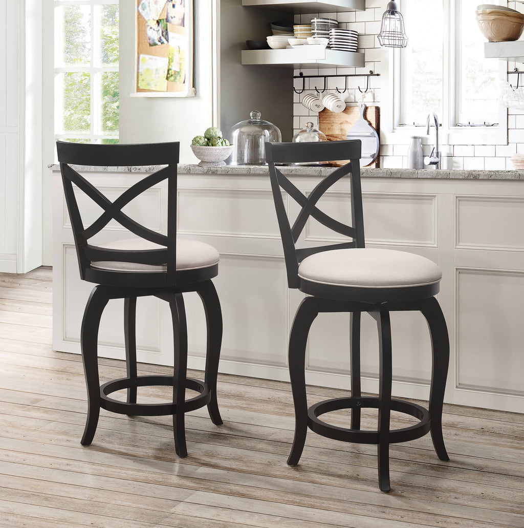 Black Swivel Counter Height Stool V636