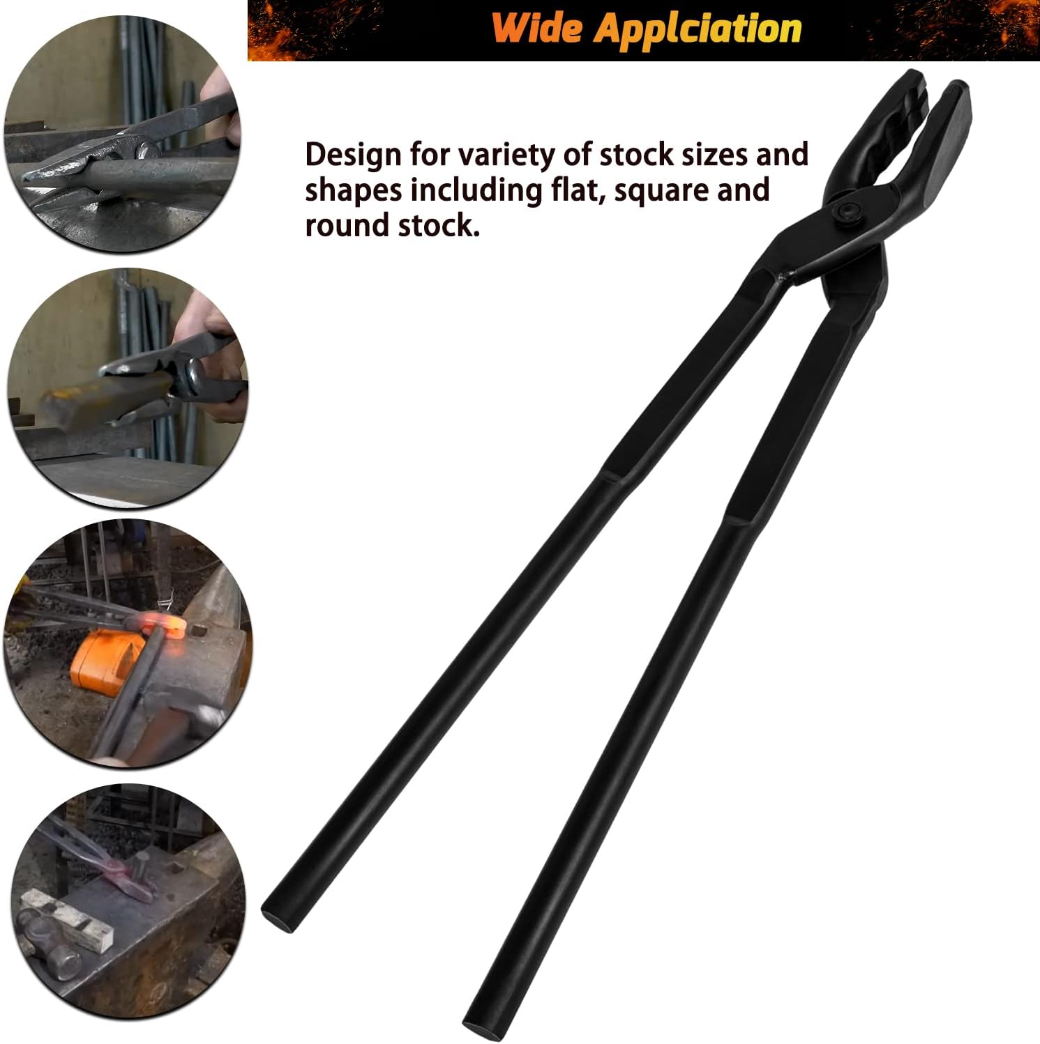Blacksmith Wolf Jaw Tongs 16 (410mm) Pack of 2 R7449