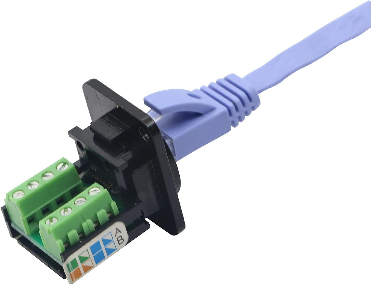 Black RJ45 Panel Mount Keystone Jack M519