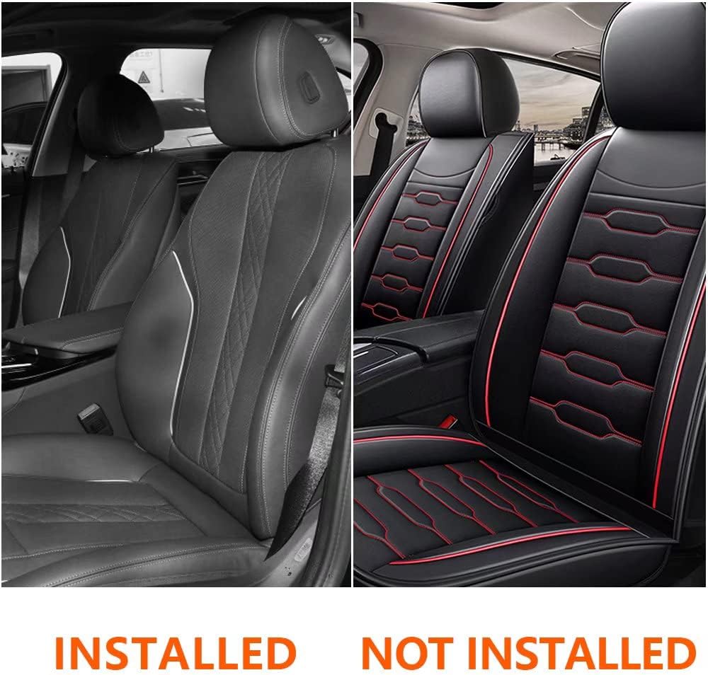 Custom Fit Faux Leather Car Seat Protector Full Set A83876