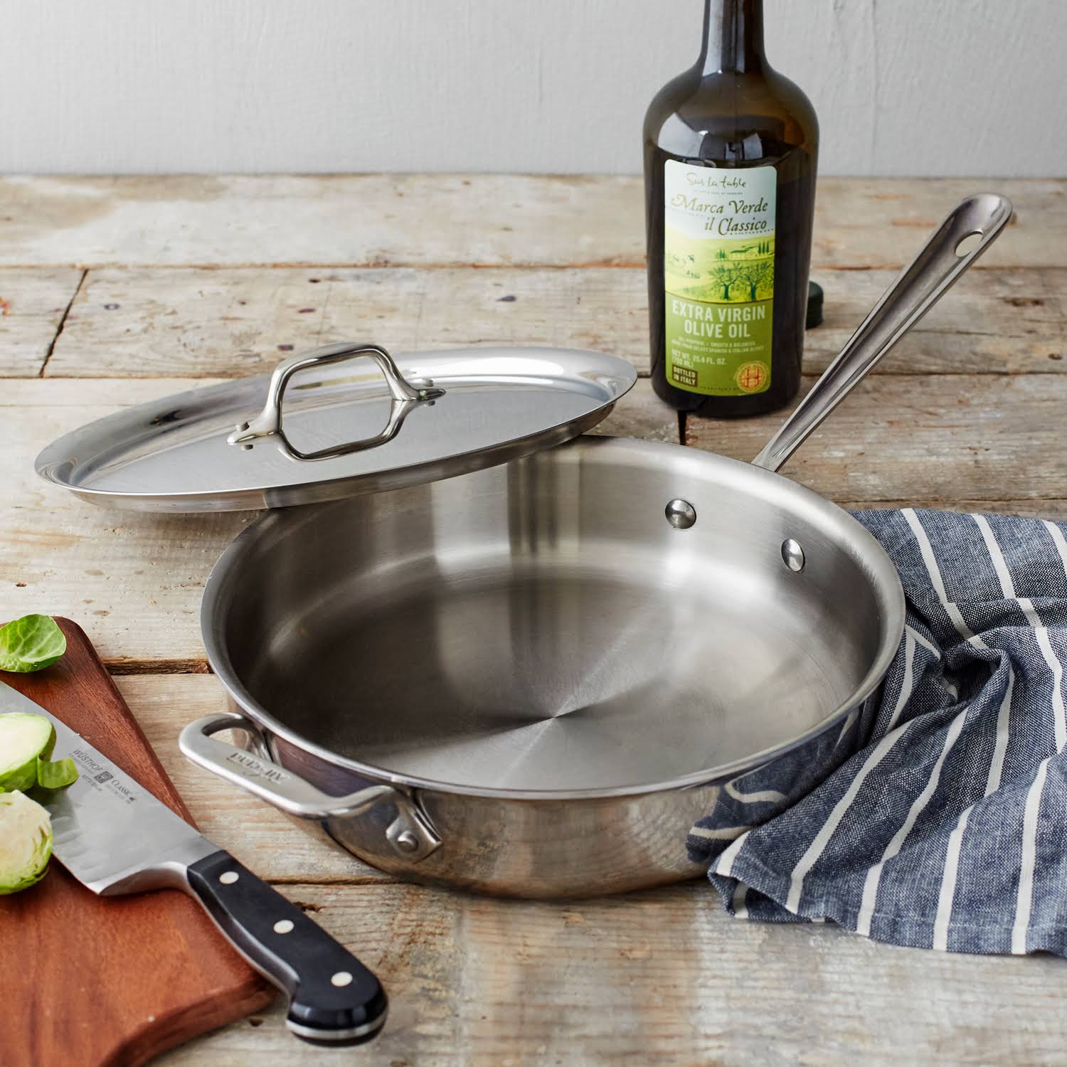 4-Quart Stainless Steel Saute Pan with Lid B5594