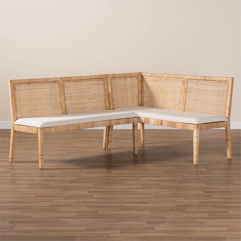 2-Piece Rattan Banquette Set U19512