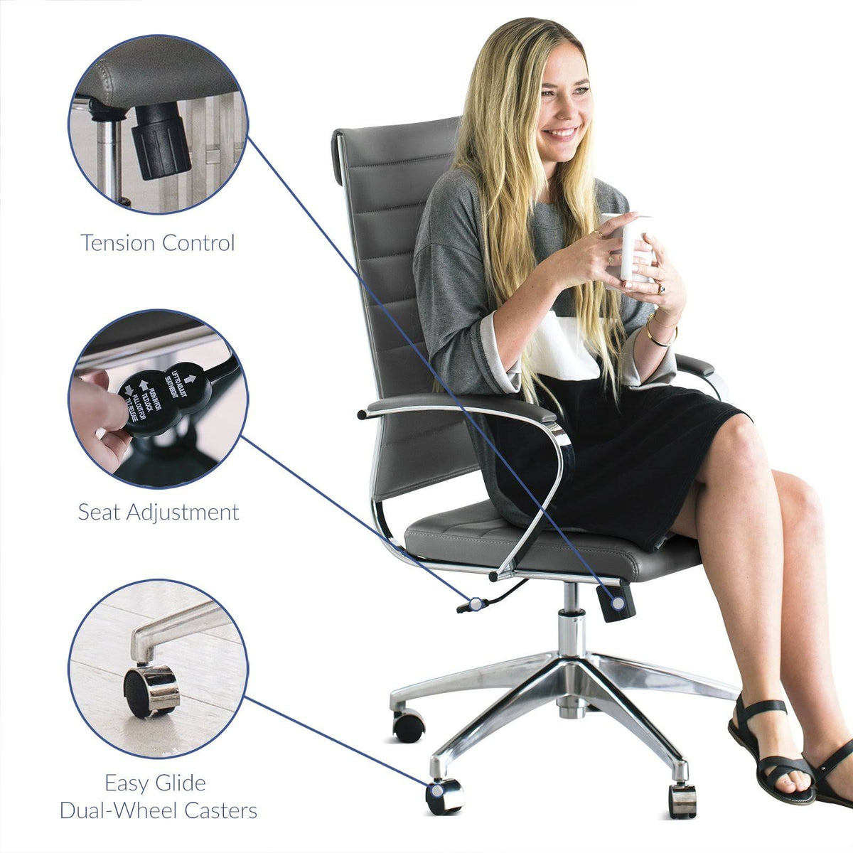 Gray Highback Office Chair G578