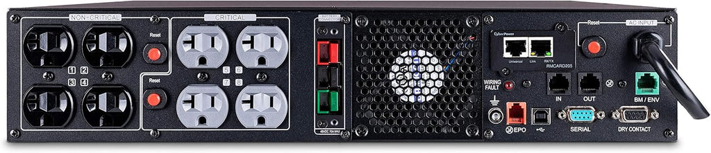 UPS System, 2000VA/2000W, 8 Outlets, 2U Rack/Tower F12956