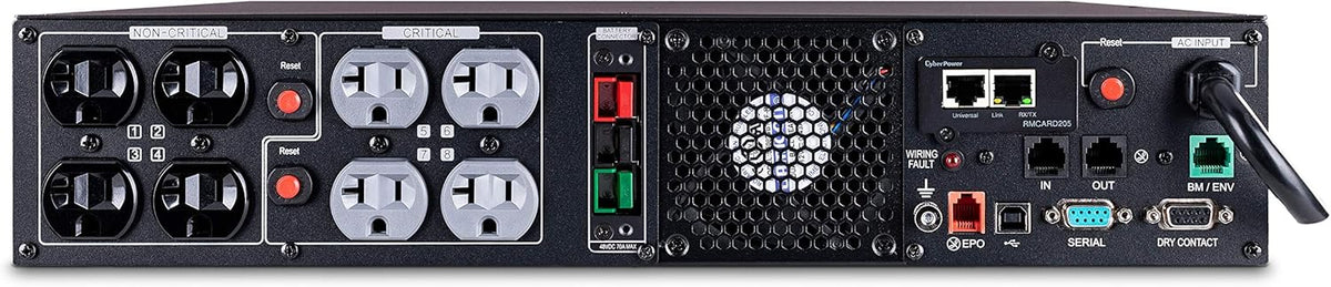 UPS System, 2000VA/2000W, 8 Outlets, 2U Rack/Tower F12956