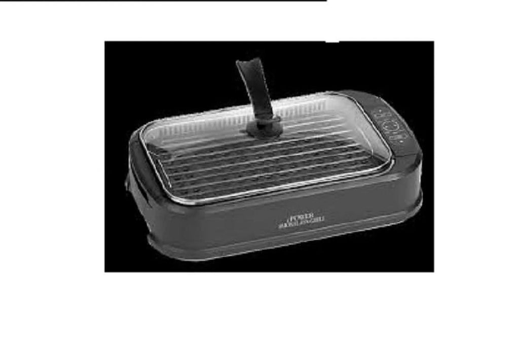 Black Non-Stick Electric Grill with Tempered Glass Lid V1628