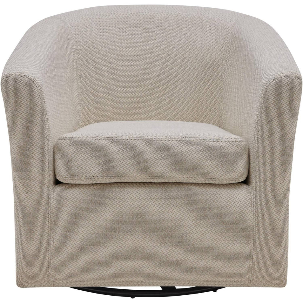 Cream Fabric Swivel Chair O584926