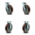 Heavy Duty Swivel Caster, Non-Marking Polyurethane Wheel, 8 Size Pack of 2 E912897