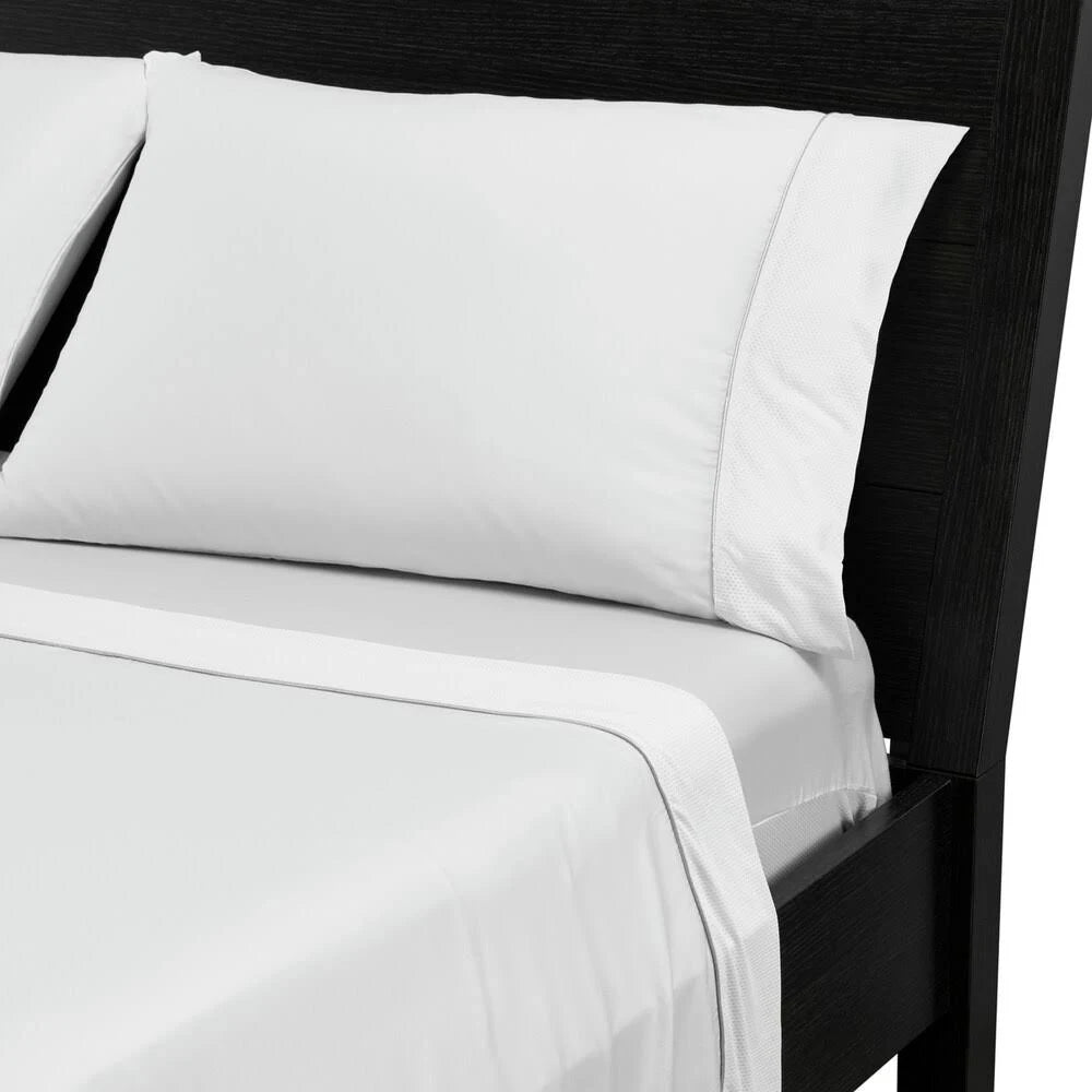 White Split King Cotton Sheets D844