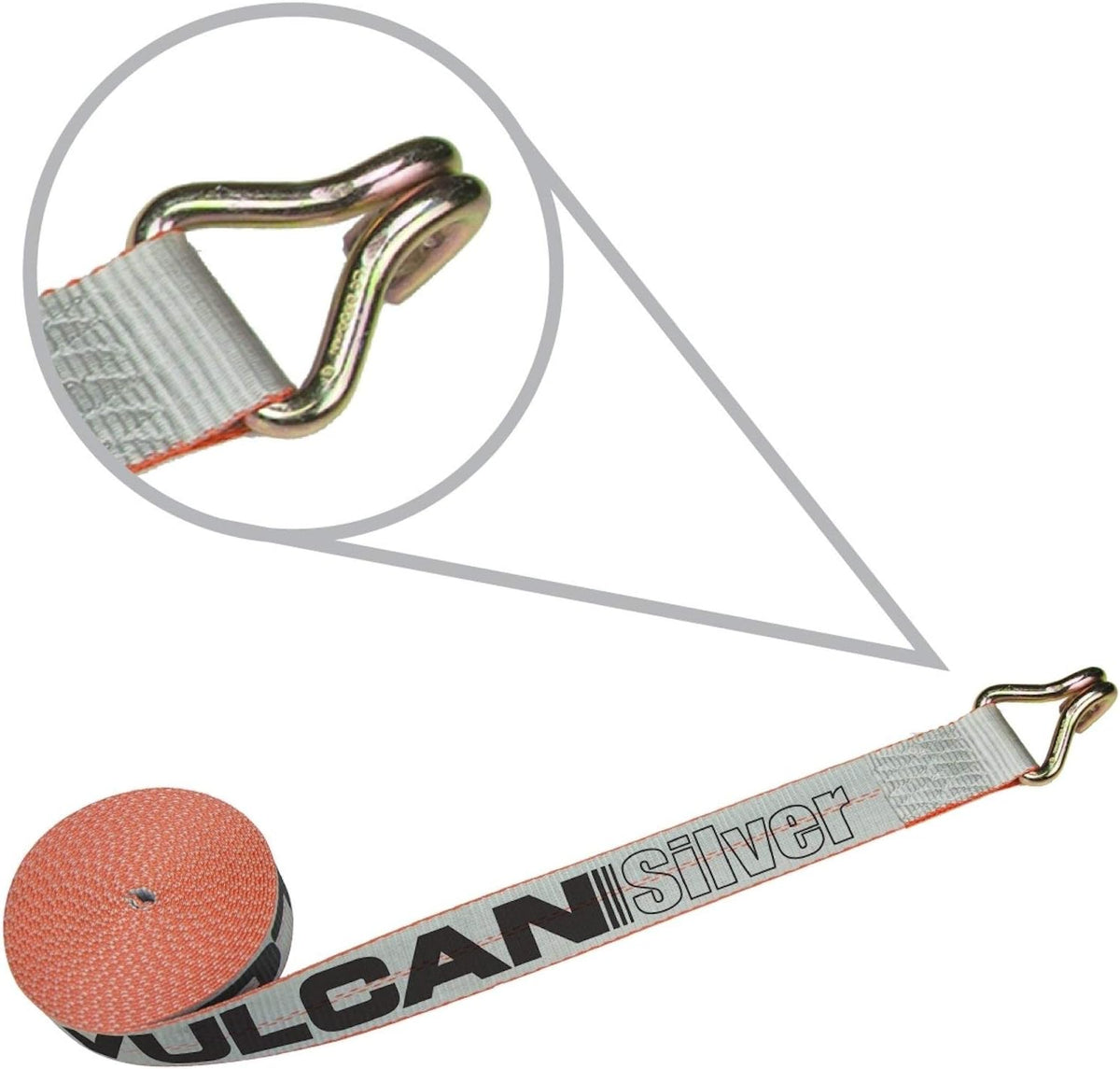 2 Inch x 27 Foot Winch Strap with Wire Hook, 4 Pack R226844