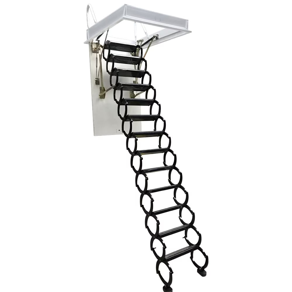 Black 13 Steps Telescopic Ladder Z19621