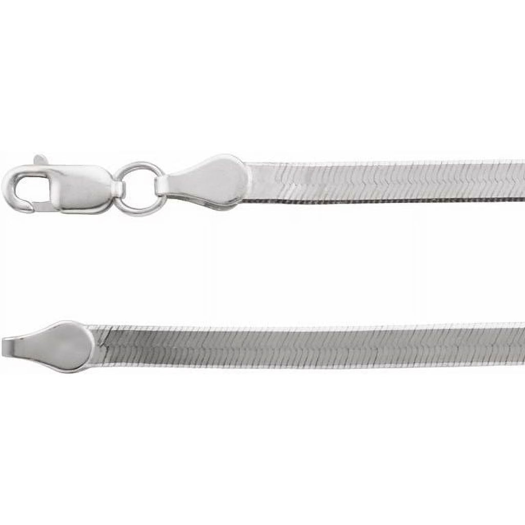 14K White 2.8 mm Flexible Herringbone 16" Chain N853