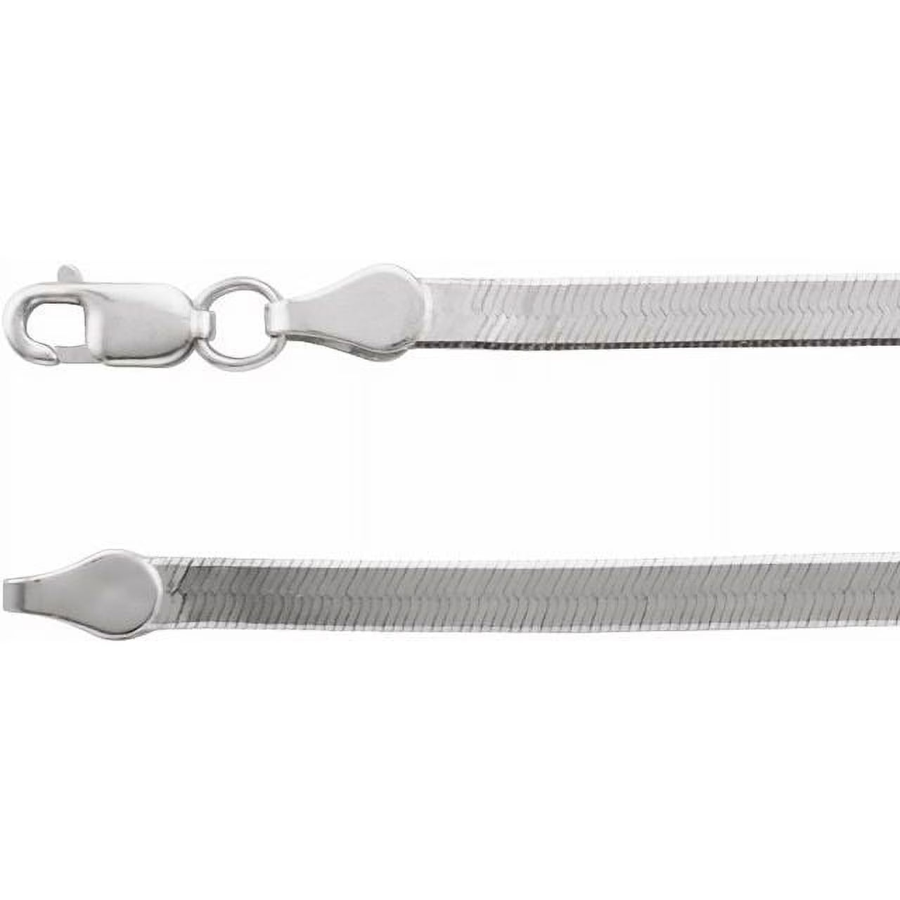 14K White 2.8 mm Flexible Herringbone 16" Chain N853