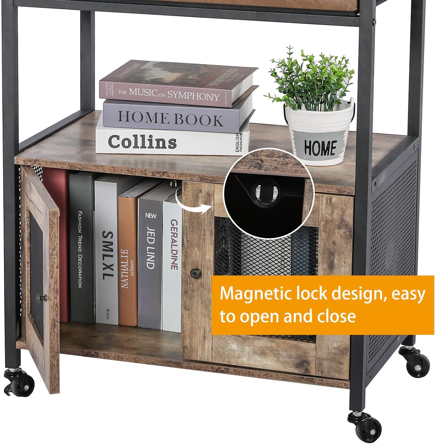 Mobile Printer Stand with Storage and Drawer X680177