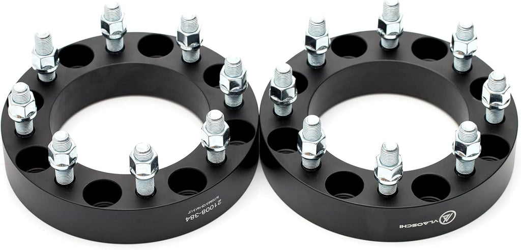 Black Forged 1.5 Inch Wheel Adapters with M14x1.5 Studs, Pack of 2 A78847